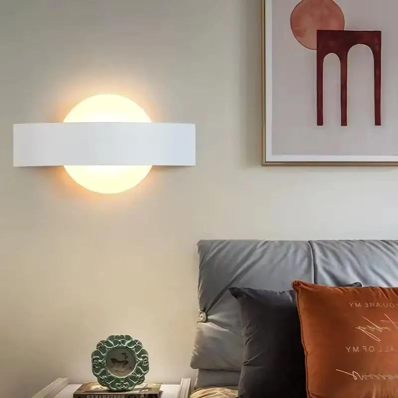 Nordic Modern Design Wall Lamp White Iron E12 Indoor Decorative Home Bedroom Living Room Corridor Standard Switch