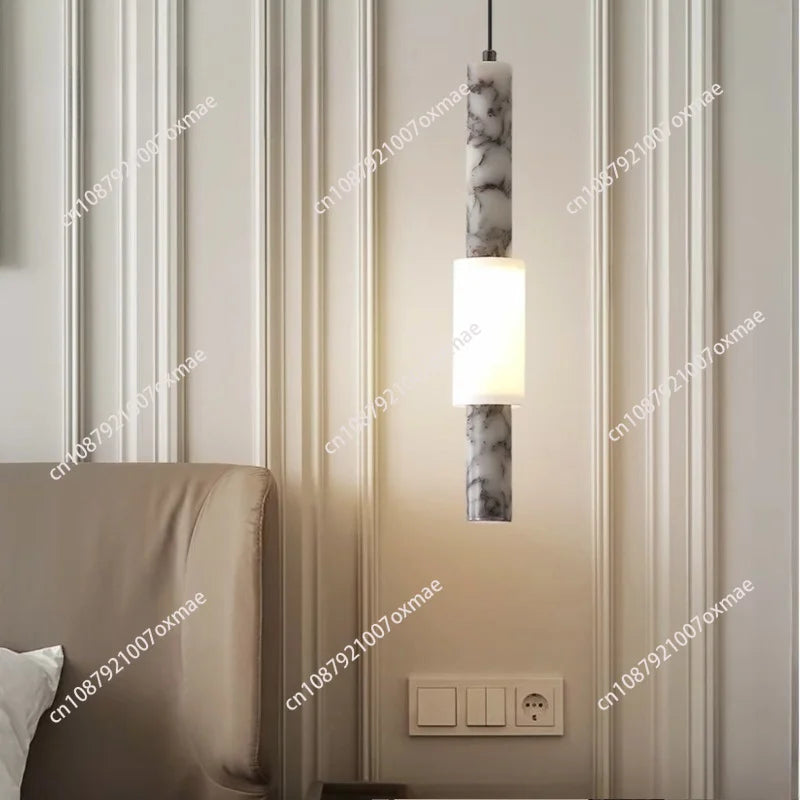 Light Luxury Stone Chandelier, French Simple Living Room Dining Room Bedroom Bedside Chandelier