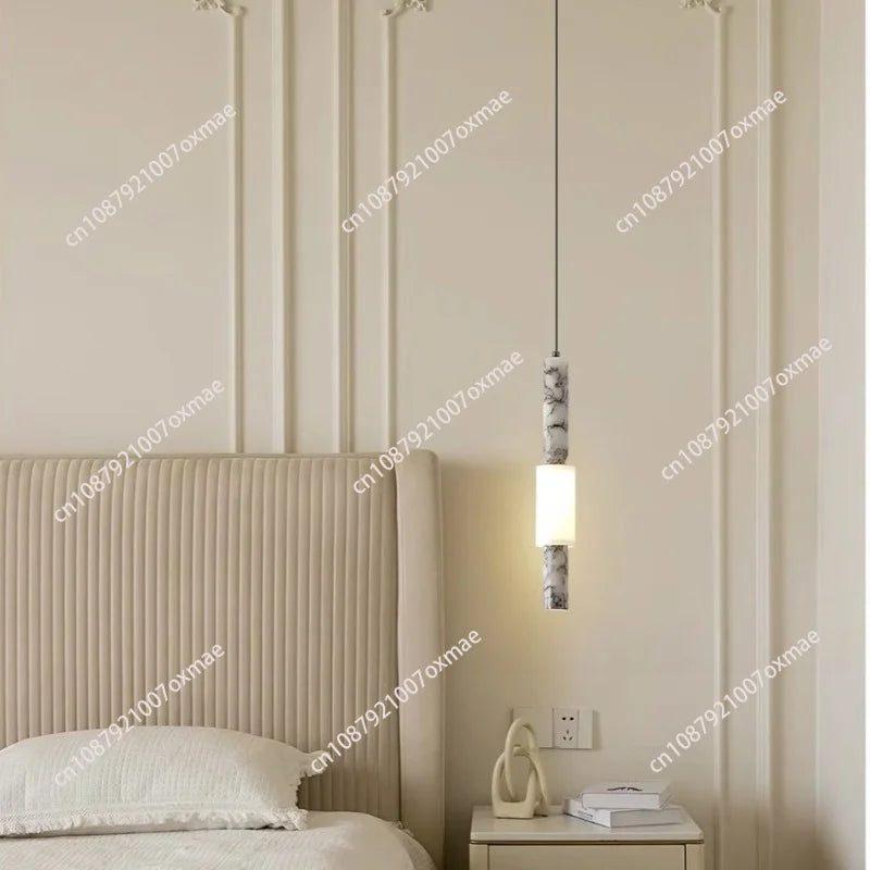 Light Luxury Stone Chandelier, French Simple Living Room Dining Room Bedroom Bedside Chandelier