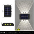 Solar Wall Lamp Outdoor Waterproof Solar Fence Lights Solar Powered Up Down Lighting Garden Yard Street Decoration Wall Lights