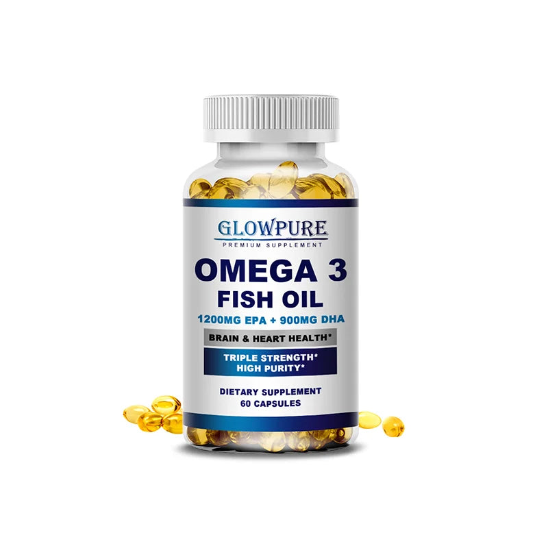 Fish Oil OMEGA-3 for Brain Cognitive Function and Memory, Anti-Inflammation, Antioxidant Joint Health - Rich In DHA And EPA