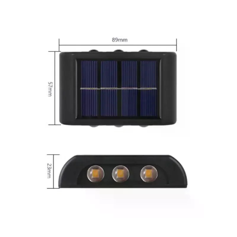 Solar Wall Lamp Outdoor Waterproof Solar Fence Lights Solar Powered Up Down Lighting Garden Yard Street Decoration Wall Lights