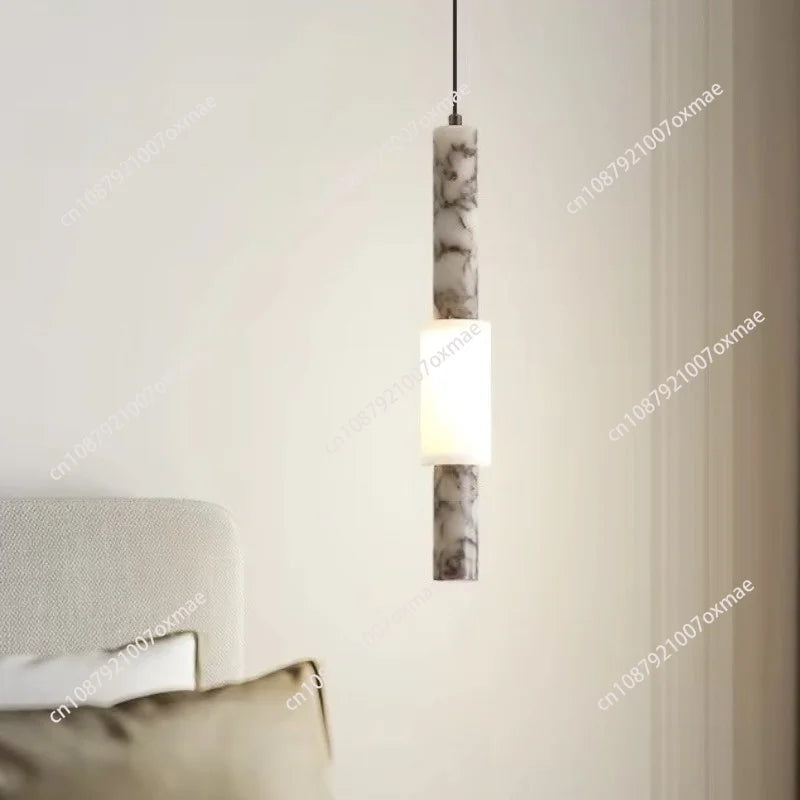 Light Luxury Stone Chandelier, French Simple Living Room Dining Room Bedroom Bedside Chandelier
