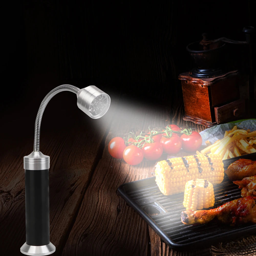 BBQ Grill Light Soft Tube Lighting Lamp 360° Adjustable Super-Bright 9 LED Flashlight Magnetic Base Outdoor Lighting 1 pcs